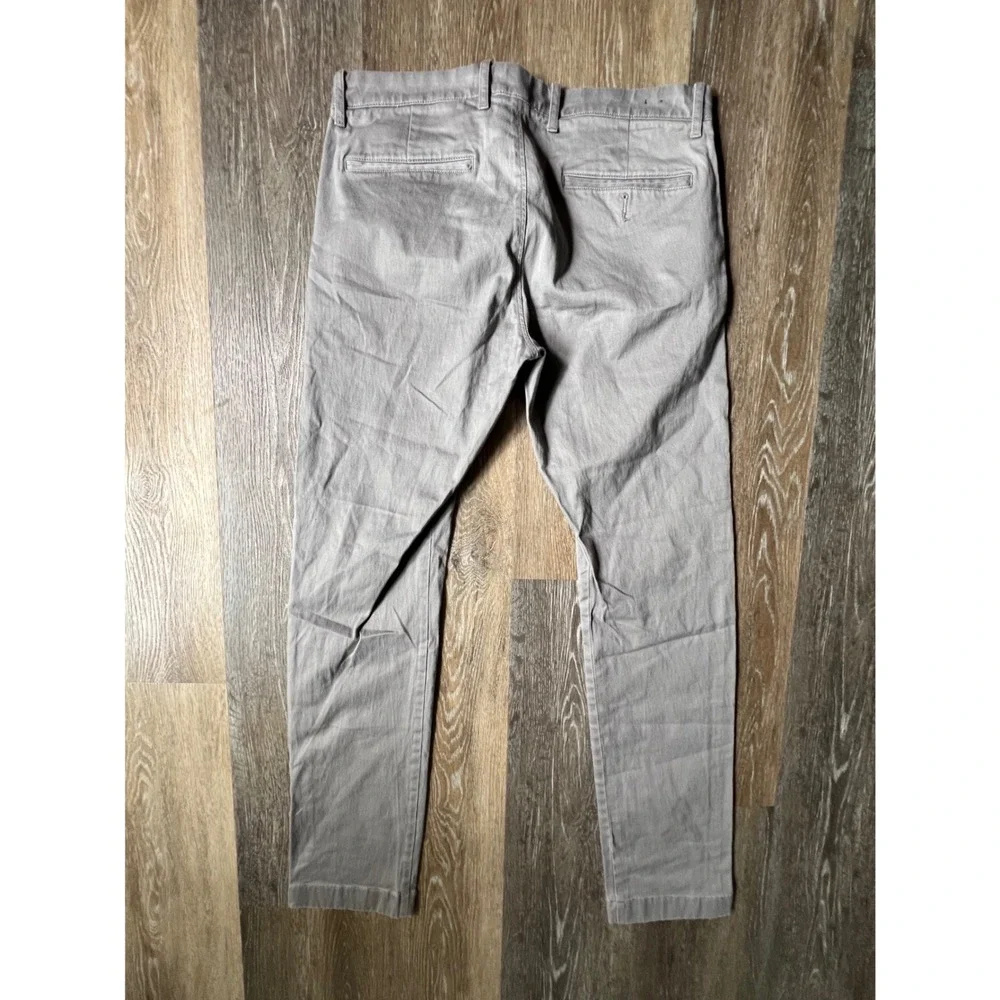 J. Crew 770 Straight Fit Pants Mens 32 Gray Chino Cotton Stretch Classic Casual